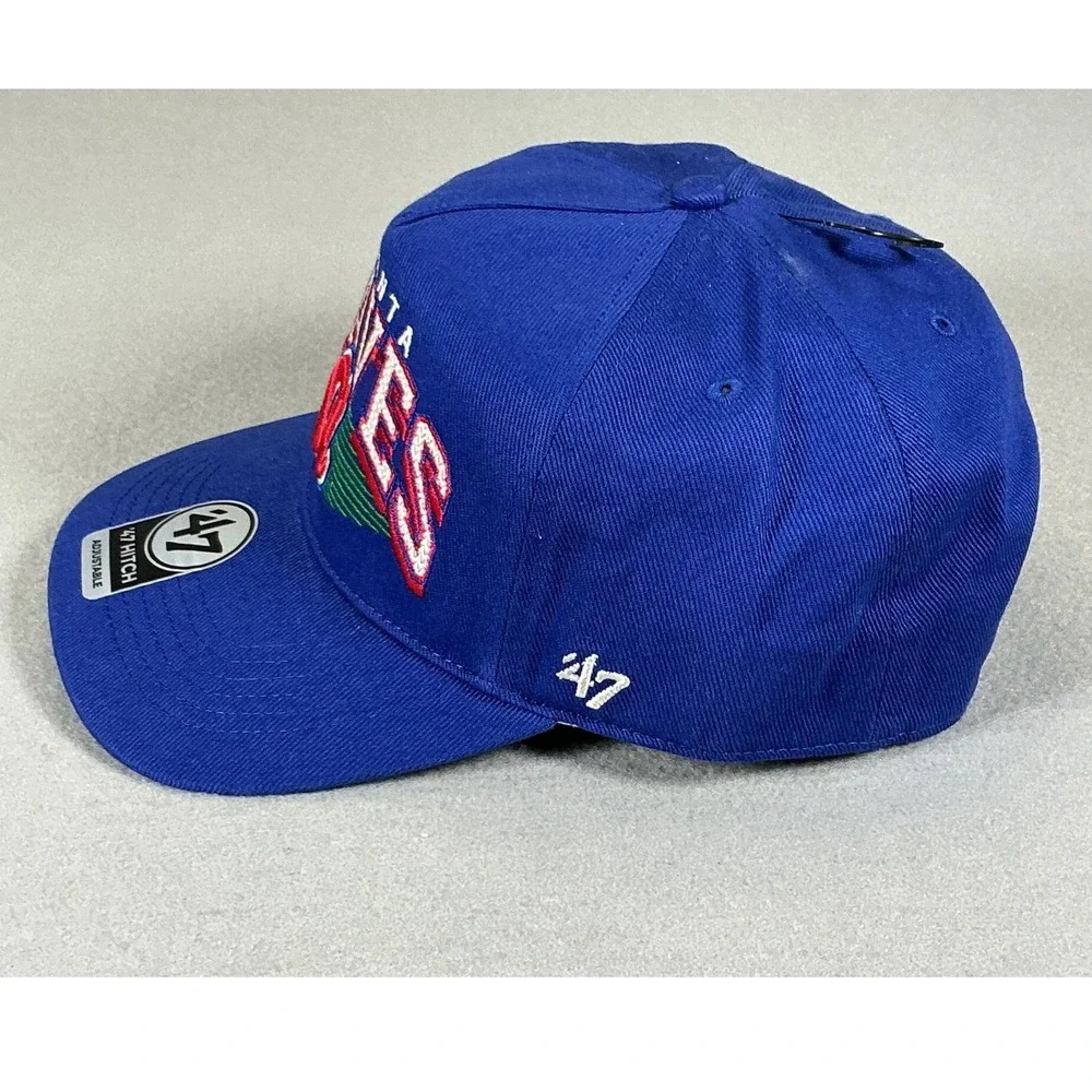 Atlanta Braves 47 Brand Hitch Hat Snapback Blue Cooperstown OSFA NEW - Picture 2 of 9